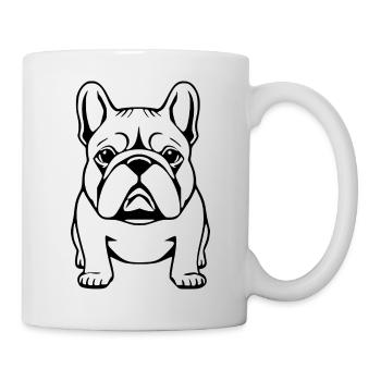 personnalisé bouledogues cadeau t-shirt chiens - Mug blanc - blanc - Droite