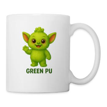 Green Pu Creature Mascot - Mug - white - Right