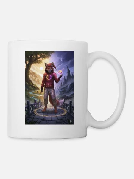 Fuchs im Mondschein - Tasse - Weiß