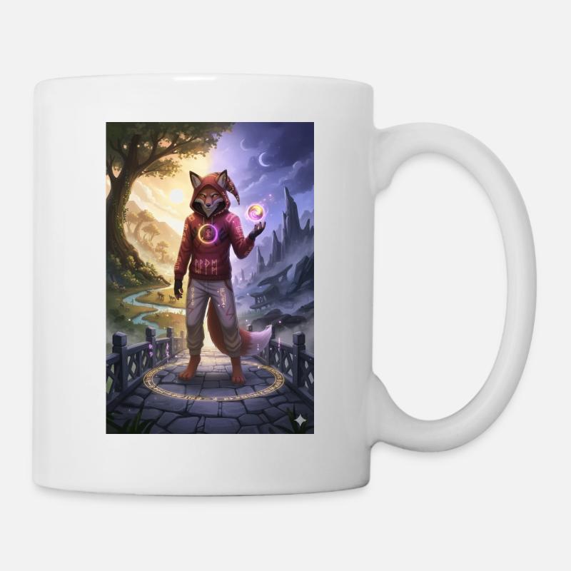 Fuchs im Mondschein - Tasse - Weiß