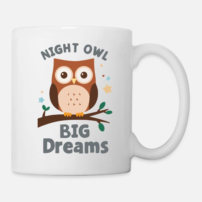 Night Owl - Chemise Funny Owl - Mug blanc - blanc