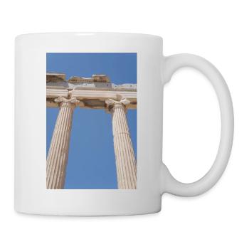 Antike Säulen unter blauem Himmel, Akropolis  - Tasse - Weiß - Rechts