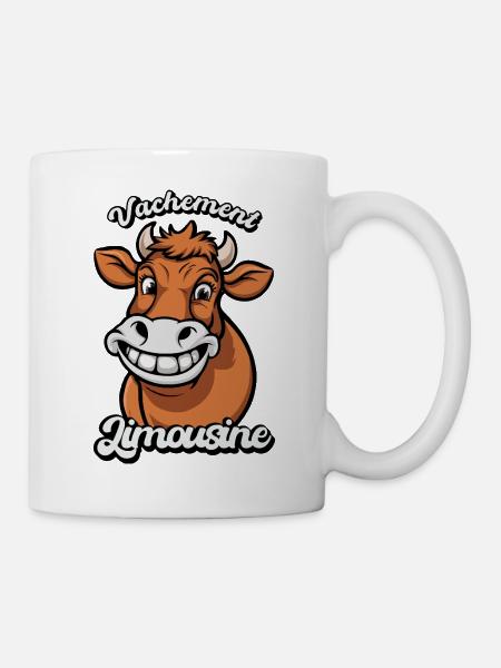 Vachement Limousine Humour Rural Cadeau Agricole - Mug blanc - blanc