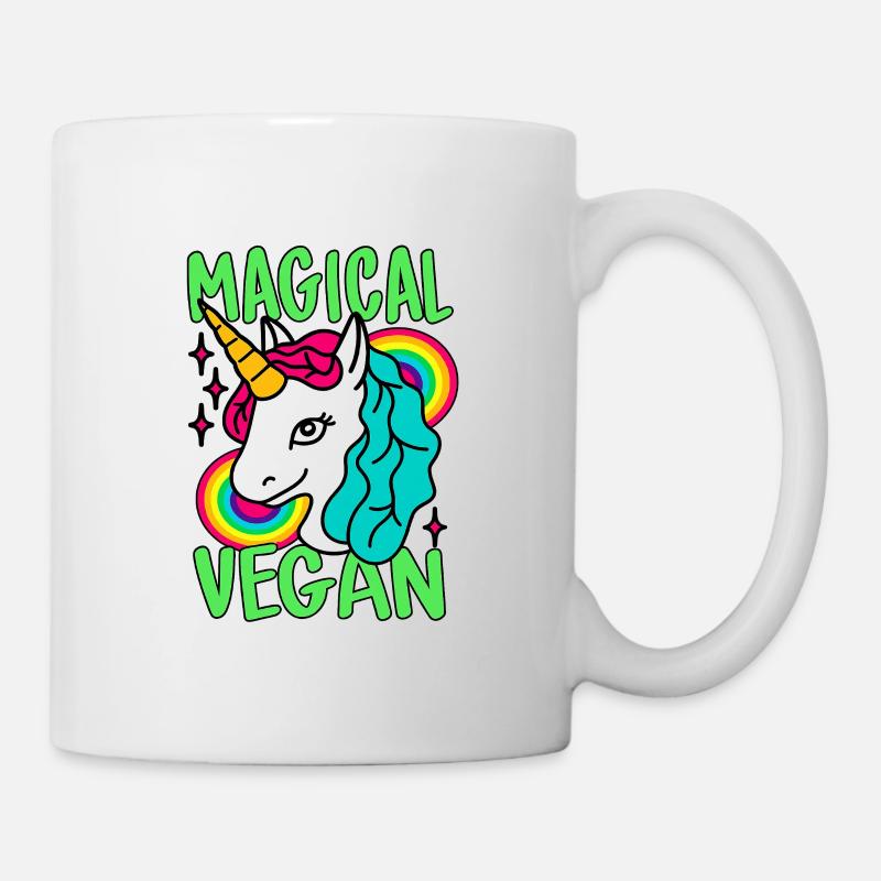 Magical Go Vegan Unicorn - Mug - white