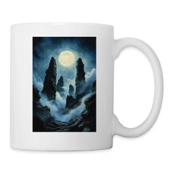 Illustration einer Naturlandschaft - Tasse - Weiß - Rechts