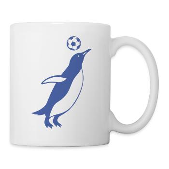 Minimaliste Pingouin Joueur de Football Joueur de Football - Mug blanc - blanc - Droite