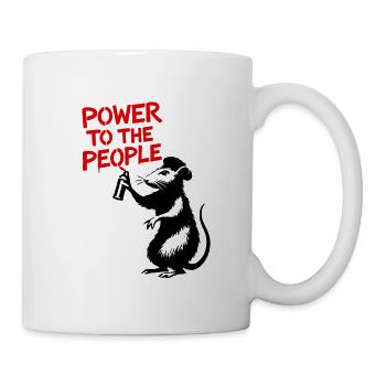 Power to the People Graffiti - Tasse - Weiß - Rechts