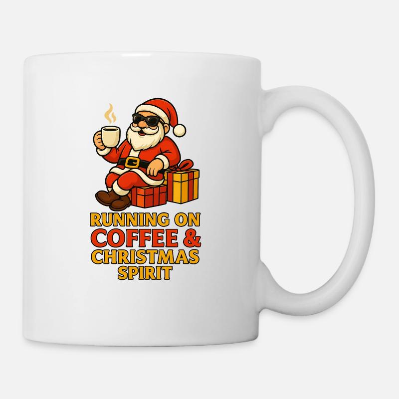 Santa Coffee Christmas Ghost - Mug - white