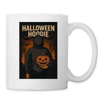 Halloween Hoodie Kürbis Held - Tasse - Weiß - Rechts