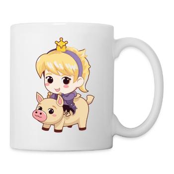 Prinzessin Schwein Märchen - Tasse - Weiß - Rechts