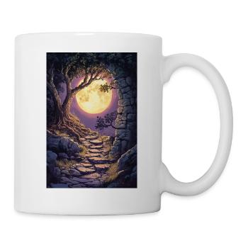 Illustration of a fantasy landscape - Mug - white - Right