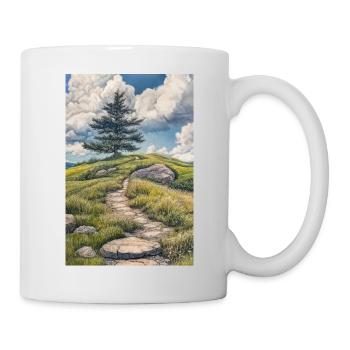 Illustration of a natural landscape - Mug - white - Right