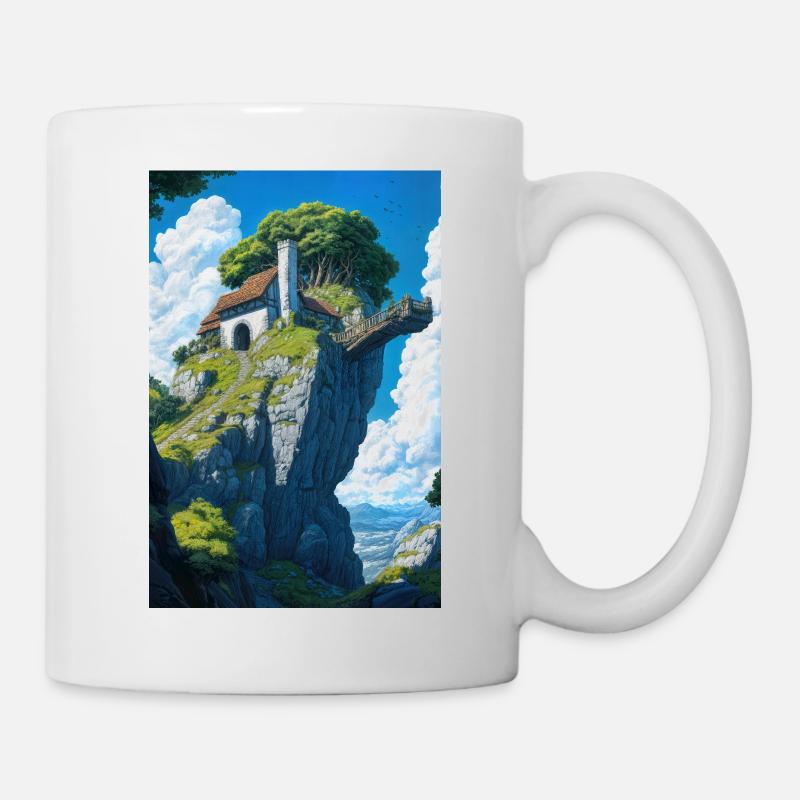 Mountain house landscape - Mug - white