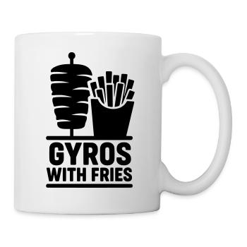 Gyros fries - Mug - white - Right