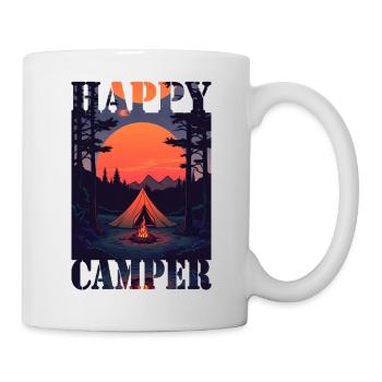 Campeur heureux - Mug blanc - blanc - Droite