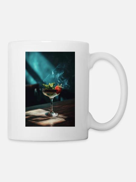 Rauchiger Minz-Zitrus-Cocktail - Tasse - Weiß