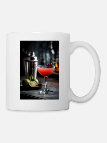 Purpurroter Zitrus-Cocktail - Tasse - Weiß