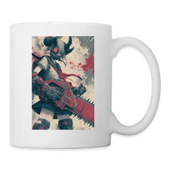 Purpurroter Kettensägenjäger - Tasse - Weiß - Rechts