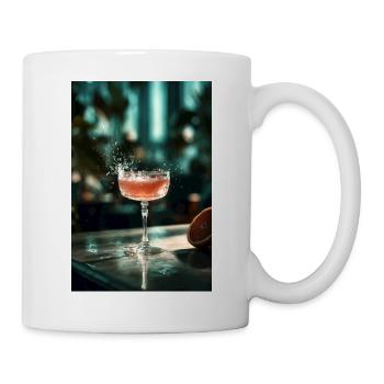 Pink Cocktail Splash in Coupe Glass - Mug - white - Right