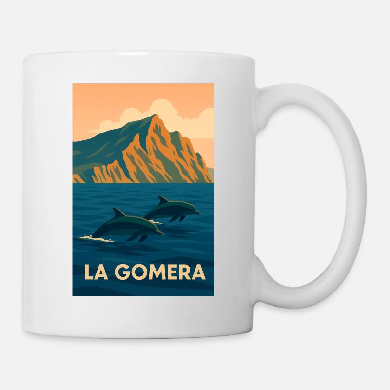 Dauphins de La Gomera - Mug blanc - blanc