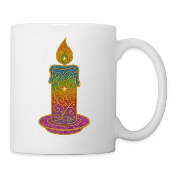 Glitter Candle Gradient Ornament - Mug - white - Right
