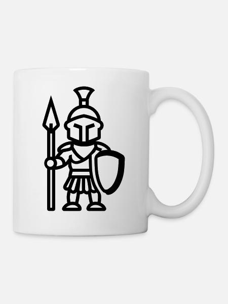 Krieger - Tasse - Weiß