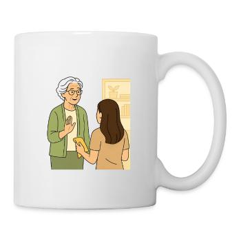 Mamie Karin - Mug blanc - blanc - Droite