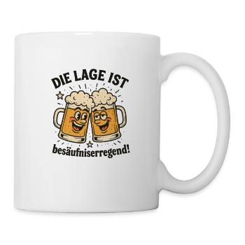 Die Lage ist Besäufniserregend Bier - Tasse - Weiß - Rechts