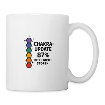 CHAKRA-UPDATE 87 % – Bitte nicht stören - Tasse - Weiß - Rechts