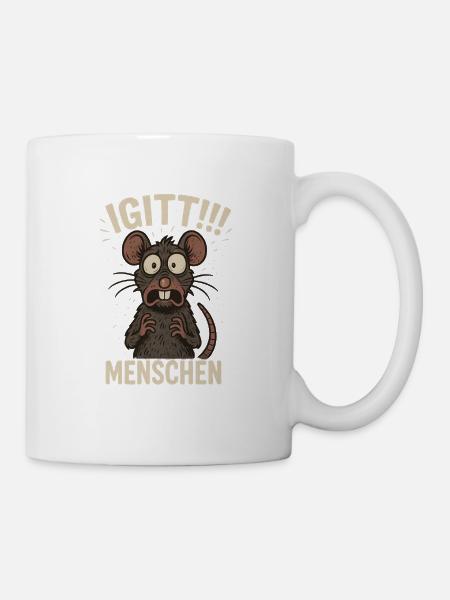 Igitt menschen Ratte lustige maus - Kop/krus - hvid