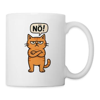 non facile non non chat chat drôle de dicton - Mug blanc - blanc - Droite