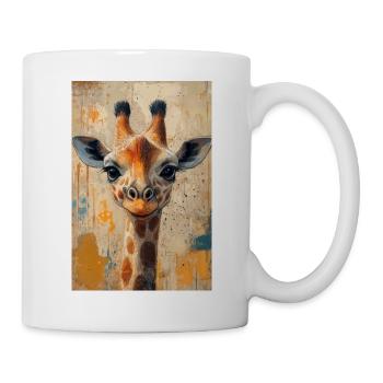 Illustration einer Giraffe - Tasse - Weiß - Rechts
