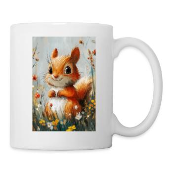 Illustration of a squirrel - Mug blanc - blanc - Droite