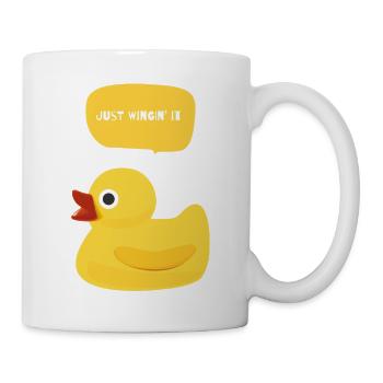 Just Wingin' It Duck - Mug - white - Right