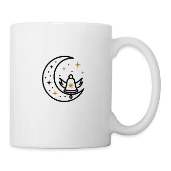 Goldene Sterne Kreis auf Schwarz - Tasse - Weiß - Rechts