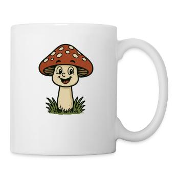 Funny Toadstool Cartoon - Mug - white - Right