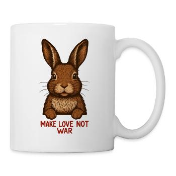 Peace Bunny – L’amour au lieu de la guerre - Mug blanc - blanc - Droite