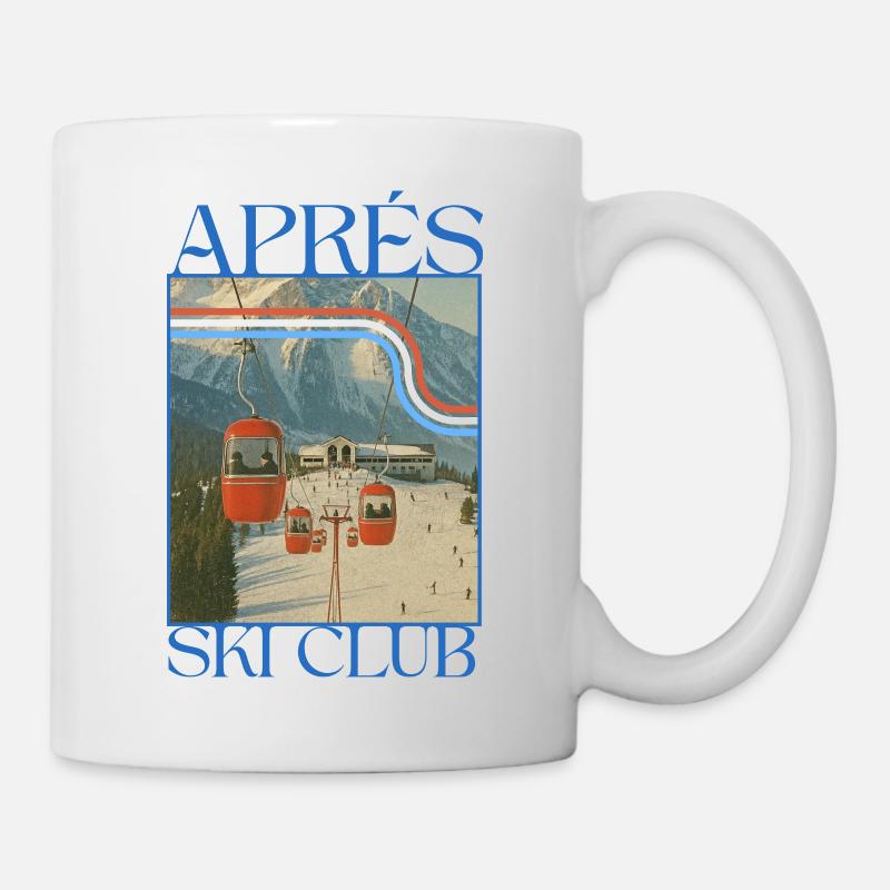 Club d’après-ski – Rétro Gondola Design - Mug blanc - blanc