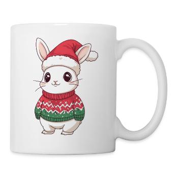 Hase Weihnachten - Tasse - Weiß - Rechts