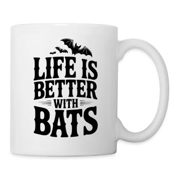 Das Leben mit Fledermäusen ist besser - Tasse - Weiß - Rechts