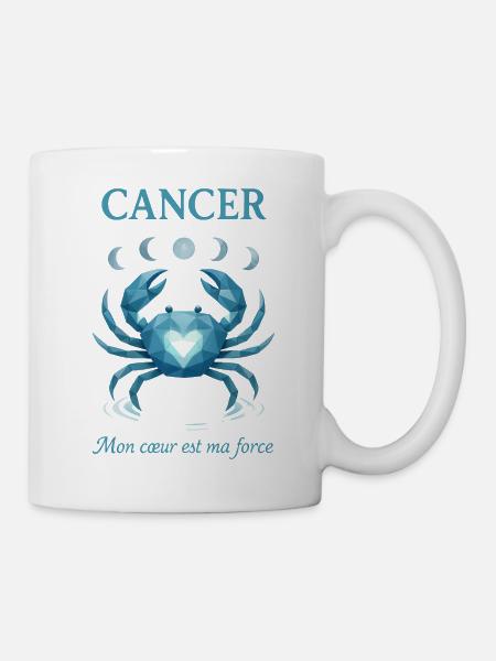 Krebs Sternzeichen - Astrologie - Tasse - Weiß