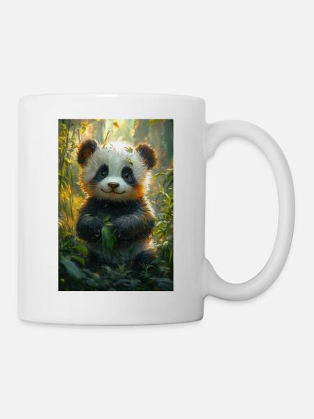 Illustration eines Pandas - Tasse - Weiß