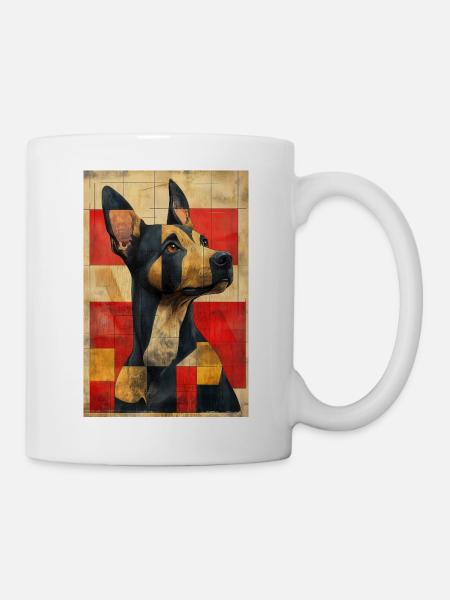 Illustration eines Hundes - Tasse - Weiß