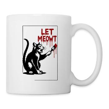 Let Meowt Gothic Cat Painting - Tasse - Weiß - Rechts