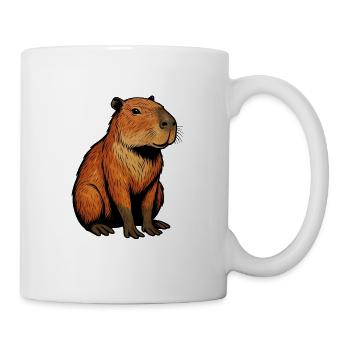Orange Kapibara Portrait - Mug - white - Right