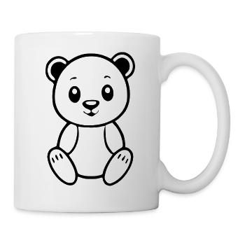 Bär Bärchen T-shirt Geschenk - Tasse - Weiß - Rechts