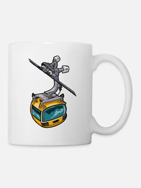 1422-Gondel-GELB - Tasse - Weiß