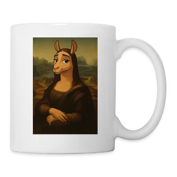 Llama Mona Lisa Enigmatic - Mug - white - Right