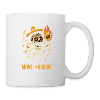MOVE THE GROOVE: Skeleton Fiesta, Calavera Dance - Mug - white - Right