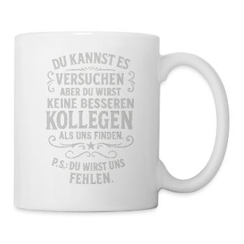 Kollege Abschied Kollegen Mitarbeiter Chef Arbeit - Mug - white - Right